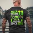 11Th Birthday Boy Time To Level Up 11 Unlocked Video Game Men's T-shirt Back Print Gifts for Old Men