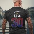 30Th Birthday King Crown 30 Years Bday For Men T-Shirt mit Rückendruck Geschenke für alte Männer