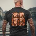 31 Monkey See Nothing Hear Say Smartphone T-Shirt mit Rückendruck Geschenke für alte Männer