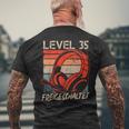 35Th Birthday Boysideo Gamer Level 35 Unlocked T-Shirt mit Rückendruck Geschenke für alte Männer