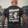 40 Geburtstag Mann Männer Ab 40 Sprüche 40 Geb Deko T-Shirt mit Rückendruck Geschenke für alte Männer