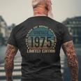50 Year Old Vintage 1975 Limited Edition 50Th Birthday Men's T-shirt Back Print Gifts for Old Men