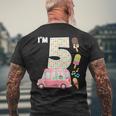 5Th Birthday Crew Ice Cream Truck I'm 5 Bday Ice Cream Party Camiseta Hombre Estampado Espalda Regalos para ancianos