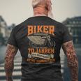 70Th Birthday Man Motorcycle Biker 70 Years Biker T-Shirt mit Rückendruck Geschenke für alte Männer