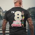 8Th Birthday Crew Ice Cream Truck I'm 8 Bday Ice Cream Party Camiseta Hombre Estampado Espalda Regalos para ancianos