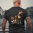 African Painted Dogs African Wild Dog Lovers Animal Men's Back Print T-Shirt Gifts for Old Men