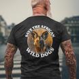 African Wild Dog Save African Wild Dog Men's Back Print T-Shirt Gifts for Old Men