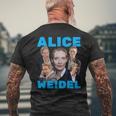 Alice Weidel Fan Merch Blue T-Shirt mit Rückendruck Geschenke für alte Männer