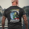 Alien Surf Quote Take Me To Your Beaches Men's Back Print T-Shirt Gifts for Old Men