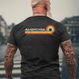 Ambrosia Retro Stripes Musician Vintage Men's T-shirt Back Print Gifts for Old Men