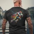 American Football Player Paint Men's T-shirt Back Print Gifts for Old Men