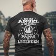 Angel Papa Sind Legends Angel Saying Angel Kings T-Shirt mit Rückendruck Geschenke für alte Männer