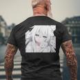 Anime And Cat Lovers For N Manga Kawaii Otaku Geek T-Shirt mit Rückendruck Geschenke für alte Männer