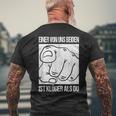 Aon Us Beiden Ist Klüger Als Du Ironie Statement Fun T-Shirt mit Rückendruck Geschenke für alte Männer