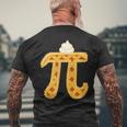 Apple Pi Pie Pun Math Teacher Pi Day 2020 Men's Back Print T-Shirt Gifts for Old Men