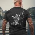 Archery Archery Skeleton Arrow T-Shirt mit Rückendruck Geschenke für alte Männer