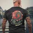 Art Japonais Kanji Dragon Japonais Sun Streetwearintage Rétro T-shirt imprimé au dos Cadeaux pour les vieillards