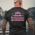 Auch Eine Prinzessin Haut Dir Eine Rein Krone Princess T-Shirt mit Rückendruck Geschenke für alte Männer