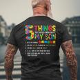 Autism Awareness 5 Things You Should Know About My Son Men's T-shirt Back Print Gifts for Old Men