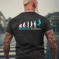 Badminton Evolution For Badminton Lovers T-Shirt mit Rückendruck Geschenke für alte Männer