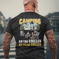 Barbecue And Chillen Camper Saying Caravan Camping T-Shirt mit Rückendruck Geschenke für alte Männer