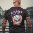 Baseball Drip For Boys Ice Cream Respect The Drip Baseball Men's T-shirt Back Print Gifts for Old Men