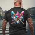Baseball Drip For Boys Ice Cream Drip Youth Boys Baseball Men's Back Print T-Shirt Gifts for Old Men