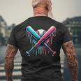 Baseball Drip For Boys Ice Cream Drip Youth Boys Baseball Men's T-shirt Back Print Gifts for Old Men