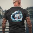 Baseball Drip Ice Cream Sprinkles Baseball Glove Men's T-shirt Back Print Gifts for Old Men