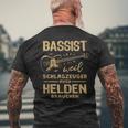 Bassist Weil Drummzeuger Auch Helden Nauch Bass T-Shirt mit Rückendruck Geschenke für alte Männer