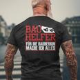 Bauhelfer Für Die Bauherrin Mache Ich Alles Bauarbeiterer T-Shirt mit Rückendruck Geschenke für alte Männer