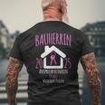 Bauherrin 2025 I Builder Construction Site T-Shirt mit Rückendruck Geschenke für alte Männer