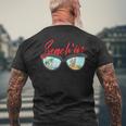 Beachin Beach Sunglasses For a Beach Holiday Lover Tank Top Men's Back Print T-Shirt Gifts for Old Men