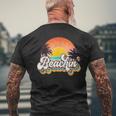 Beachin' Retro Leopard Men's Back Print T-Shirt Gifts for Old Men