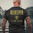 Beekeeper If I Run You Run Beekeeping Beekeeper Men's Back Print T-Shirt Gifts for Old Men