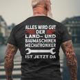 Beruf Land Und Baumaschinenmechatroniker T-Shirt mit Rückendruck Geschenke für alte Männer