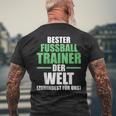 Best Football Trainer In The World Trainer T-Shirt mit Rückendruck Geschenke für alte Männer