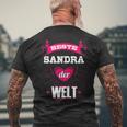 Beste Sandra Der Welt T-Shirt mit Rückendruck Geschenke für alte Männer