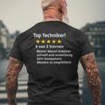 Bester Techniker T-Shirt mit Rückendruck Geschenke für alte Männer