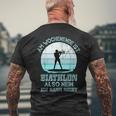 Weekend Biathlon Biathlon Fan Winter Sports Biathlon T-Shirt mit Rückendruck Geschenke für alte Männer