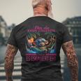 Bin Da Kann Losgehen Und Ja Es Eskaliert Eh Kostüm Affe Fun T-Shirt mit Rückendruck Geschenke für alte Männer