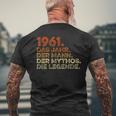 Birthday intage 1961 Man Myth Legend T-Shirt mit Rückendruck Geschenke für alte Männer