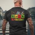 Black Prime Element Black History Month Periodic Table Men's T-shirt Back Print Gifts for Old Men