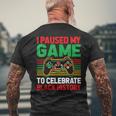 Black History Month Gamer African American Pride Boys Men Men's T-shirt Back Print Gifts for Old Men