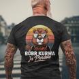 Bober Kurwa Meme Poland Beaver Costume Yes Pierdole Bóbr T-Shirt mit Rückendruck Geschenke für alte Männer