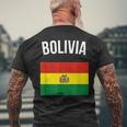 Bolivia Bolivian Flag Acation Travel Souvenir T-Shirt mit Rückendruck Geschenke für alte Männer