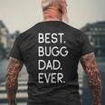 Boston Terrier Pug Mix Best Bugg Dad Ever Men's T-shirt Back Print Gifts for Old Men