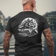 Boxeador De Lobo Y Boxeo De Diseño De Boxeo De Lo Camiseta Hombre Estampado Espalda Regalos para ancianos
