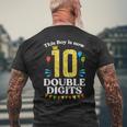This Boy Is Now 10 Double Digits Crown 10Th Birthday Fiesta Men's T-shirt Back Print Gifts for Old Men