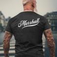 Boys First Name Marshall Idea T-Shirt mit Rückendruck Geschenke für alte Männer